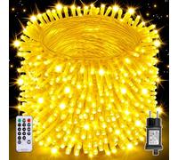 Auriostar 60m 600LEDs Guirlande Lumineuse Exterieure, étanche IP44 Guirlande Lumineuse Sapin de Noel, 8 Modes Lumineuse Intérieur Extérieur avec Télécommande pour Chambre, Terrasse, Jardin
