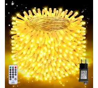 Auriostar 60m 600LEDs Guirlande Lumineuse Exterieure, étanche IP44 Guirlande Lumineuse Sapin de Noel, 8 Modes Guirlande Lumineuse Intérieur Extérieur avec Télécommande pour Chambre, Terrasse, Jardin