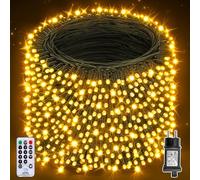 Auriostar Guirlande Lumineuse Exterieure LED, 80M 800LED Guirlande Lumineuse de Noël avec Télécommande et Minuterie, 8 Modes, Décoration de Fête pour Noël, Anniversaire, Mariage, Salon, Blanc Chaud