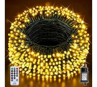 Auriostar Guirlande Lumineuse Exterieure Noel, 20m 200LEDs Guirlande Lumineuse Sapin de Intérieur 8 Modes avec Télécommande,Étanche IP44 Lumineuse Extérieur pour Decoration, Sapin de Noel