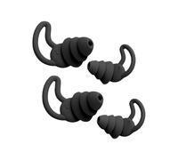 Auriselle 2 Paires de Bouchons D'Oreilles Spirale Sommeil Silicone Protection Auditive RéUtilisable avec RéDuction Du Bruit 37 Db Bouchons D'Oreilles Souples pour Le Travail Dormir et Concert, Noir