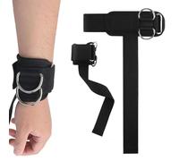 Auriselle 2 Sangles de Poignet pour L'haltérophilie Aides à la Traction Musculation Sangles D'haltérophilie avec Anneaux en D Fermeture Réglable Aides à la Traction Antidérapantes