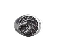Auriselle Bague Homme Réglable Dragon Volant Totem Vintage Viking Rétro Bague Ouverte Bague de Pouce Gothique Punk Bijoux Cadeaux pour Homme Garçon Père