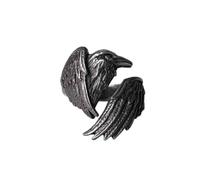 Auriselle Bague Homme Réglable Noir Ailes de Corbeau Vintage Viking Rétro Bague Ouverte Pouce Gothique Punk Bijoux Cadeaux pour Homme Garçon Père