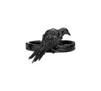 Auriselle Bague Homme Réglable Noir Bague Corbeau Vintage Viking Rétro Bague Ouverte de Pouce Gothique Punk Bijoux Cadeaux pour Homme Garçon Père