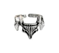 Auriselle Bague Homme Réglable Tête de Mort Esprit Vintage Viking Rétro Bague Ouverte Pouce Gothique Punk Bijoux Cadeaux pour Hommes Garçons Père