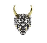 Auriselle Bague Homme Réglable Totem Démon Masque Vintage Viking Rétro Bague Ouverte Pouce Gothique Punk Bijoux Cadeaux pour Homme Garçon Père, Or