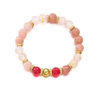 Auriselle Bracelet en Pierre Naturelle Véritable pour Femmes et Hommes avec Perles Rondes de 8 mm Bracelets élastiques Bracelet Spirituel en Perles de Cristal, C