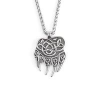 Auriselle Collier Viking Homme Pendentif Griffe d'Ours Chaîne Keel en acier inoxydable Norse Streetwear Bijoux Hip Hop Rap Culture Accessoires Punk Rétro Chaîne Fête Cadeau Homme Garçon, 45-60cm