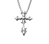 Auriselle Hommes Collier Pendentif Épines Vintage Viking Chaîne en Acier Inoxydable Rétro Gothique Pendentif Bijoux Cadeaux pour Hommes Garçons Père Longueur 60cm