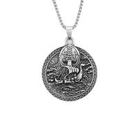 Auriselle Viking Hommes Bateau Pirate Colliers, Mens Voilier Vintage Amulettes Pendentif Collier Chaîne, Hommes Chaînes Collier Pour Fête Punk Cadeau Pour Garçons, Longueur 60 CM