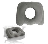 AURIVEE Coussin de Siège Multifonctionnel - Coussin Hémorroïdes Gonflable en Anneau, Oreiller Orthopedique pour Coccyx, Postopératoire, Postpartum & Sciatique