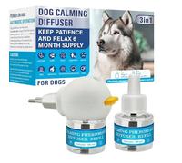AURIVEE Diffuseur de Phéromones Apaisant pour Chien avec Lumière LED, 2x48ml Recharge, Non Médicamenteux, sans Somnolence, Aide Anxiété de Séparation & Stress Orage, 60 Jours