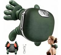 AURIVEE Masseur Cervical 4D avec Chaleur, 10 Doigts Shiatsu Masseur Nuque et Épaules, 3 Intensités, 2 Niveaux de Chauffe, Sans Fil, Léger 760g, Portable pour Maison Bureau Voyage