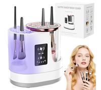 AURIVEE Nettoyeur Pinceau Maquillage,Machine Nettoyage Électrique avec Séchoir & Support - Laveur Pinceau Automatique USB pour Toutes Tailles Pinceaux Cosmétiques & Beauty Blender, Arrêt Auto 5 Min