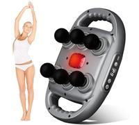 AURIVEE Pistolet de Massage 6 Têtes, 9 Vitesses & 9 Modes pour Tissue Profond, Masseur Électrique Percussion pour Dos, Jambes, Bras, Fessiers - Relaxant Musculaire