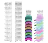 AURIVEE Porte Casquette Blanc Lot de 2-Range Casquette Mural avec Adhésif Puissant & Trou de Vis, Support Jusqu'à 20 Chapeaux pour Armoire Porte Chambre