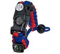 AuRiver Bracelet Paracorde Survie pour Homme Femme, Militaire Paracord Bracelet Kit avec Flint + Boussole + Thermomètre + Sifflet + Lumière LED pour Extérieur, Randonneur, Baroudeur, Explorateurs