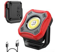 AuRiver Lampe de travail LED, 1000 lumens, super lumineuse, lampe d'inspection, lampe d'inspection, 4 modes d'éclairage avec base magnétique et rotation à 180 °, pour garage, atelier, camping
