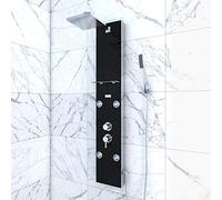Aurlane colonne de douche hydromassante avec robinet mitigeur mécanique glass - noir