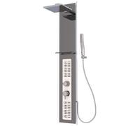 AURLANE Colonne de douche hydromassante Crystal noir