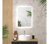 AURLANE Miroir Salle de Bain avec eclairage LED - 50x70cm - GO LED