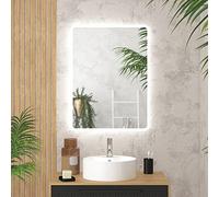AURLANE Miroir Salle de Bain avec eclairage LED - 60x80cm - GO LED