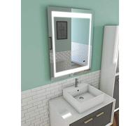 AURLANE Miroir Salle de Bain LED Auto-éclairant Chronos 70x90cm
