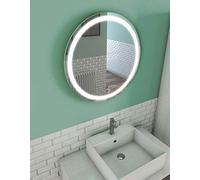 AURLANE Miroir Salle de Bain LED Auto-éclairant Circle Light diamètre 59cm