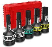 Aurlloct Douilles Longues à Chocs Hexagonal 3/4’’, Jeu de 5 Douille Allen à Choc, 14 mm - 24 mm Douille à Embout, Convient pour Les Bricoleurs, Voitures, Vélos et Outils Ménagers pour la Réparation