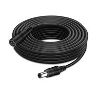 Auroh Câble d'extension d'alimentation 10 m de long pour caméra de vidéosurveillance, DVR, bandes LED, routeurs - Noir - 2,1 x 5,5 mm - 12 V CC