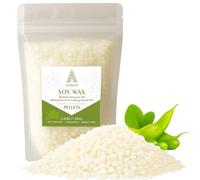 Auroh Cire de soja pure pour la fabrication de bougies - 1 kg de granulés de cire de soja de qualité supérieure pour projets de bricolage - Perles de cire de soja naturelle et écologique pour loisirs