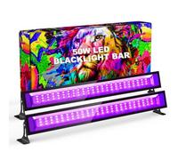 AUROHOPE 2x50W LED Lumiere Noire, Lampe UV 385nm Avec Interrupteur & Support Réglable à 180°, IP66 Étanche, Lumière UV Projecteur pour Halloween, Soiree Fluo, et Affiches Neon