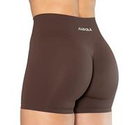 AUROLA Dream Collection - Short d'entraînement pour femme - Taille haute - Short de sport sans couture, Café Java, Taille XS