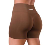 Aurola Dream Collection Short d'entraînement Taille Haute sans Couture pour Femme, Cappuccino, Taille XS
