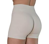 AUROLA Short d'entraînement Camouflage pour Femme sans Couture avec Logo Subtil, Camo-Blanc De Blanc, Taille M