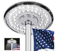 Aurolit Auro Lampe solaire pour mât de drapeau 4 48 grandes LED pour mâts de 4,6 à 7,6 m, 12 heures du crépuscule à l'aube Marche/arrêt automatique, éclairage aurore spectaculaire sur mât extérieur