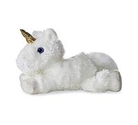 Aurora, 16622, Mini Flopsie Licorne, 20 cm, Peluche câline pour Enfant, Blanc