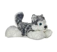 Aurora, 31293, Mini Flopsie Mush Le Husky, 20 cm, Peluche, Gris et Blanc
