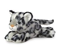 Aurora, 31367, Mini Flopsie Léopard des Neige, 20 cm, Peluche, Noir et Blanc