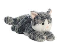 Aurora World Peluche Flopsies Lily Le Chat 31538 – 30 cm, gris et blanc