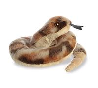 Aurora, 31782, Mini Flopsie Ruse Serpent à sonnette 23cm, Peluche éco-responsable, Vert & Marron