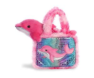 Aurora, 32824, Fancy Pal, Dolphin, 8In, Peluche, Rose and Bleue