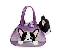 Aurora, 32829, Fancy Pal, Peek-A-Boo French Bulldog, 8In, Peluche, Violette and Noire