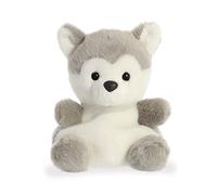Aurora, 33474, Palm Pals, Chien Esquimau Busky, 13 cm, Peluche, Gris et Blanc