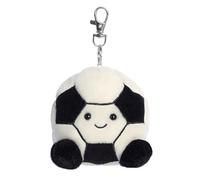 AURORA, 34144, Palm Pals Striker Football Clip On, 10cm, Doudou Blanc & Noir