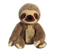 Aurora, 35003, Eco Nation Paresseux, 24cm Peluche éco-Responsable, Marron