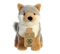 Aurora, 35006, Eco Nation, Loup, 24 cm, Peluche, (Gris/Blanc/Marron)