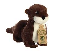 Aurora, 35016, Eco Nation Loutre de rivière, 34cm, Peluche éco-Responsable, Marron