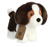 Aurora, 35047, Eco Nation Beagle Chien, 20cm, Peluche, Noir & Blanc